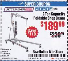 In most cases car owners are hesitant to buy engine cranes. Harbor Freight 45 New Coupons