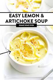 Lemony Artichoke Soup Recipe Gimme Some Oven Video Recipe Video Artichoke Soup Soup Recipes Homemade Soup