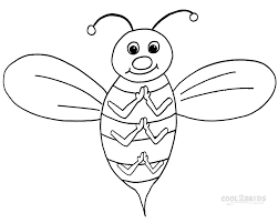There are many cute bees or just an outline. Printable Bumble Bee Coloring Pages For Kids