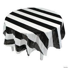A wide variety of tablecloth plastic round options are available to you, such as handmade, woven, and nonwoven. Black White Stripe Round Plastic Tablecloth Oriental Trading