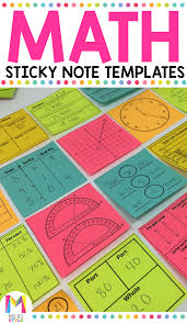 These Sticky Note Math Templates Are Such A Fun Addition To Your Math Lesson They Work Great As A Math Exit Ticke Math Template Math Lessons Math Exit Tickets