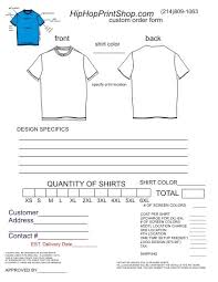 T Shirt Order Form Template Order Form Template Shirt Order Order Form Template Free