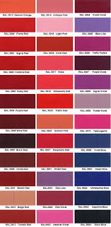 Ral Color Chart Ral Colour Chart