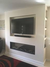 Wandmontage Einbau Tv Soundbar Inset Kamin Modern Versteckte Regale Elektrische Hideaways Fireplace Tv Wall Living Room With Fireplace Inset Fireplace