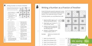 Maybe you would like to learn more about one of these? Number Grid Writing A Number As A Fraction Of Another