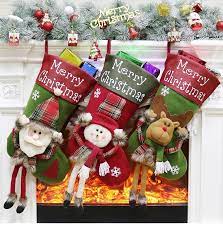 Large 45cm Merry Christmas Stockings & Sacks Xmas Home Decor - Etsy