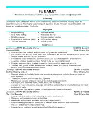 Best Journeymen Hvac Sheetmetal Workers Resume Example Livecareer
