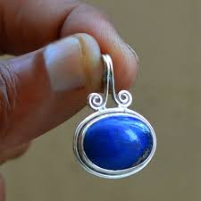 Lapis Lazuli Sterling Silver 925 Gemstone Pendant Blue Lapis Lazuli Pendant Wholesale Wire Wrapped Stone Jewelry Lapis Lazuli Pendant Silver Earrings Handmade