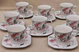 Check spelling or type a new query. Vintage Mikasa Silk Flowers Japanese Inspired Floral Pattern China Tea Cups Saucers Set