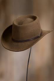 100 Wool From The Prominent Telescope Crown And Narrow Leather Band The High Stakes Gambler Makes A Bold Impression Gambler Hat Mens Dress Hats Cowboy Hats