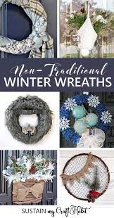 Christmas green chandeliers holiday wreaths christmas holidays spring flower wreath jingle bells christmas diy wreaths natal. Creative Non Traditional Winter Wreath Ideas Sustain My Craft Habit