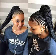 If you've got straight medium length hair then getting this stylish haircut will be your most cherished contribution to your appearance. Schone Straight Up Braids Frisuren 2018 Inspiration Neu Haar Stile Cornrow Hairstyles African Braids Hairstyles Ponytail Styles
