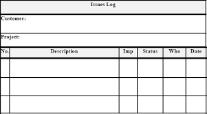 An issue log is a simple list or spreadsheet that helps managers track the issues that arise in a project and prioritize a response to them. Pmo Workbook Establishing Successful Methodology