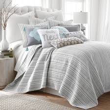 You can also purchase a big square pillow sham, which is called a euro sham. Levtex Home Bondi Quilt Set Full Queen Quilt Two Standard Pillow Shams Stripes Grey And White Quilt Size 88x92in And Pillow Sham Size 26x20in Cotton Fabric Walmart Com Walmart Com