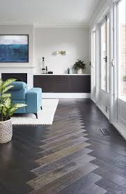 Brown Black Herringbone Dark Wooden Floor Living Room Oak Timber Flooring Herringbone Wood Floor