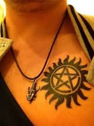 Dean Winchester Chest Tattoo Supernatural Supernatural Tattoo Chest Tattoo Supernatural Anti Possession Tattoo
