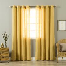 About 3% of these are curtain, 0% are bedding set. Mustard Linen Grommet Room Darkening Curtain 52 In W X 84 In L Set Of 2 Jc Grom Fauxlinen 84 Mustard The Home Depot