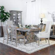 Grey kitchen & dining room sets : Grey Pine Dining Table Set With 1 Bench And 4 Chairs Jerome S