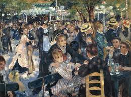 The painting depicts a typical sunday afternoon at moulin de la galette in the district of … File Pierre Auguste Renoir Le Moulin De La Galette Jpg Wikimedia Commons