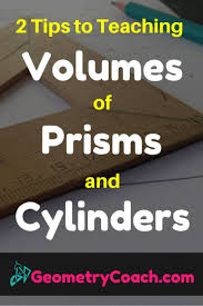 Volumes Of Prisms And Cylinders Geometry Worksheets In 2020 Geometry Lessons Geometry Teacher Math Lessons