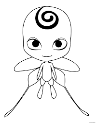The coloring process will allow the child to get better acquainted with the animals of the jungle and learn about their days in the rainforest. Get Coloriage Miraculous Kwami Trixx Pics Dru My Id