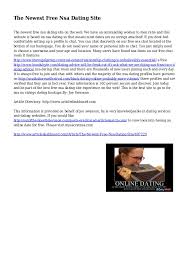 What does nsa mean in personal ads? The Newest Free Nsa Dating Site
