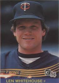 Vermont Historical Society: #34 LEN WHITEHOUSE, Rangers-Twins postcard size  card