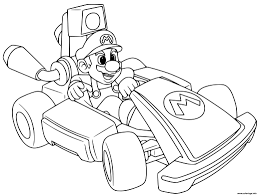 Coloriageetdessins.com vous offre la possibilité de colorier ou imprimer votre dessin voiture mario kart en ligne gratuitement. Coloriage Mario Kart Deluxe Voiture De Course Dessin Mario A Imprimer