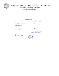 VIKAS COLLEGE OF ARTS, SCIENCE & COMMERCE