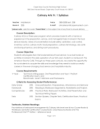 Http Www Capemaytech Com Syllabi Culinarysyllabus Pdf