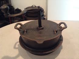 German Coffee Bean Or Chestnut Roaster Size 19 Maker Unknown Gusseisen Kaffeeroster Cast Iron Recipes Cast Iron Cooking Cast Iron Cookware