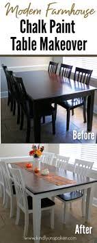 Chalk paint and stain kitchen table. Gorgeous Chalk Paint Dining Table Makeover Diy Kindly Unspoken