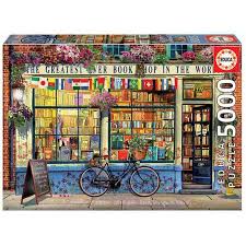 The finished puzzle measures 153 x 100cm when complete. Puzzle Bookshop In The World 5000 Teile Fantasywelt De Tableto 49 99
