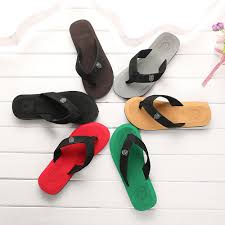 Mens Summer Flip Flops Slippers Beach Sandals Indoor Outdoor Casual Shoes Man Platform Slippers Zapatos Hombre Fashion Shoes Happy Feet Slippers From