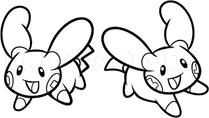 Jump to navigationjump to search. How To Draw Plusle And Minun Coloring Page Trace Drawing