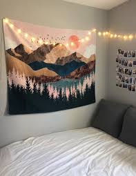 Sunset Mountain Tapestry In 2021 Aesthetic Bedroom Bedroom Decor Cozy Redecorate Bedroom