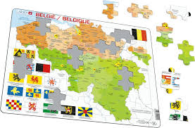 Lonely planet's guide to belgium. K59 Belgium Political Map Maps Of Countries Puzzles Larsen Puzzles