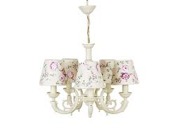 Massarelli Elegance Avize Krem 5 Kollu Lal Cicekli Avize Krem Evler