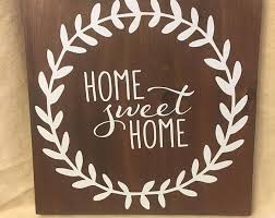 Home Sweet Home Wood Sign Wooden Sign Rustic Sign Home Decor Housewarming Gift House Sign Cute Gift Cute Sig Love Wood Sign Rustic Bathrooms Sweet Home