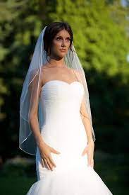 Fingertip Veil With Blusher Double Tier Fingertip Veil Or Single Tier Veil With 1 8 Satin Cord Trim Bridal Veil With Blusher Style 154 Fingertip Wedding Veils Wedding Hair Inspiration Wedding Hairstyles