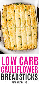 Low carb bread with zucchini and cheese is something i would say that this low carb bread is getting some mediterranean flavor if you add olive oil and a little garlic. Low Carb Cauliflower Breadsticks With Video Real Housemoms