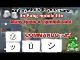 How To Add Symbols In Pubg Mobile Lite Name Add Symbols In Your Name Pubg Mobile Lite Youtube