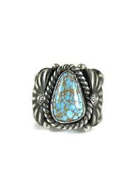 Number 8 Turquoise Ring Size 8 1/2 by Delbert Gordon (RG9364)