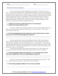 Persuasive Essay Examples Guided Response Persuasive Essays Essay Writing Skills Essay Examples