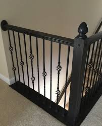 Maybe you would like to learn more about one of these? New Hampton Newel Post Birds Nest Wrought Iron Spindles Espresso Stain Interior Railing Wrought Iron Spindles Newel Post