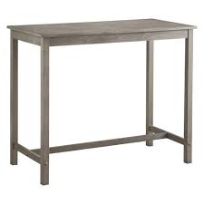On the minus side, it tends to sag a tiny bit in the middle where the two halves of the top meet, if much weight is put on the table top. Counter Height Pub Table Hardwood Gray Wash Threshold Target