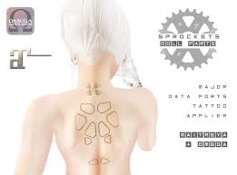 Ghost in the shell 1.5: Second Life Marketplace Sprockets Major Data Ports Tattoo Maitreya Omega Applier Boxed