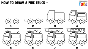 In this tutorial i will show you how to draw a fire truck or fire engine, how ever you want to say it, with easy to learn steps. How To Draw Fire Truck For Kids Step By Step Drawings For Kids Fire Truck Drawing Drawing For Kids Truck Drawing