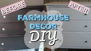 Learn how to paint furniture in the farmhouse style here. Farmhouse Decor Diy Chalk Paint Furniture Makeover Youtube