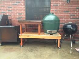 The grill table plans contain detailed plans with dimensions, complete material lists, and detailed cut lists for each part of the project. Big Green Egg Tables Texasbowhunter Com Community Discussion Forums
